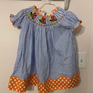 Smocked turkey dress